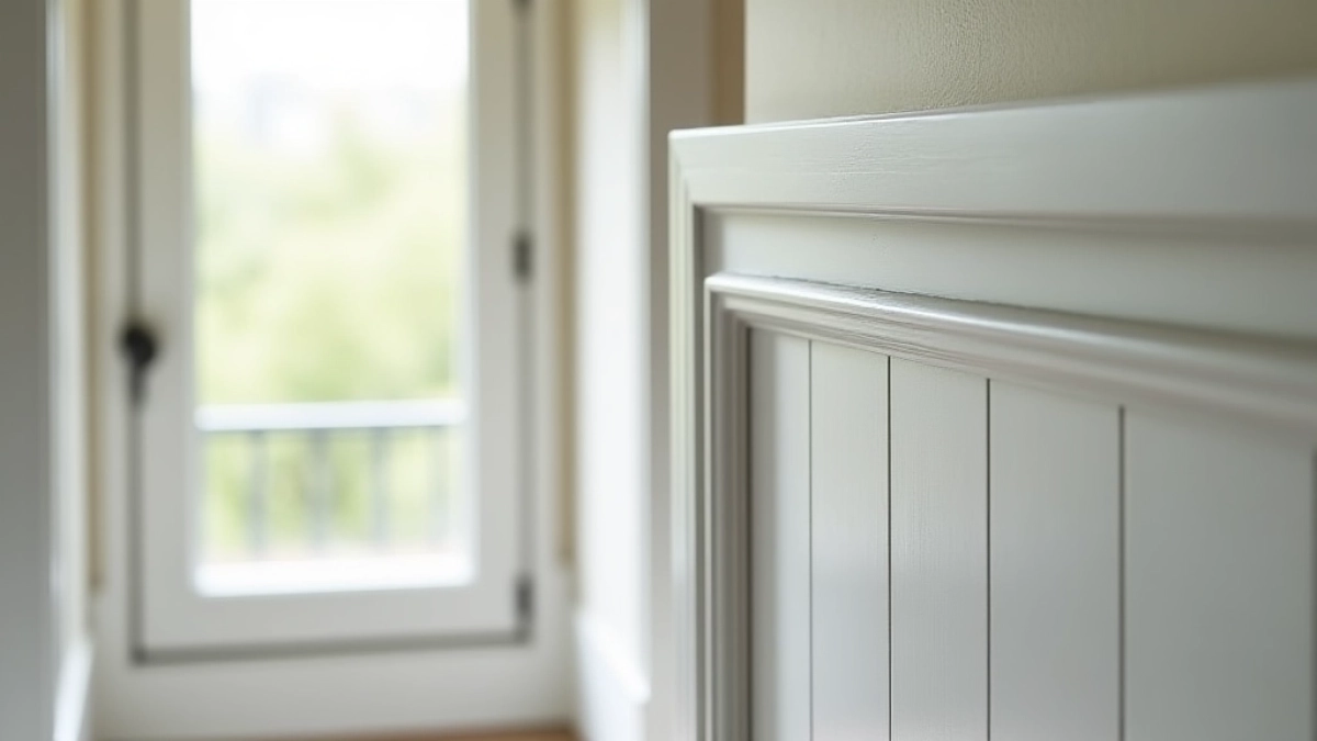 Wykończenie paneli przy oknie tarasowym